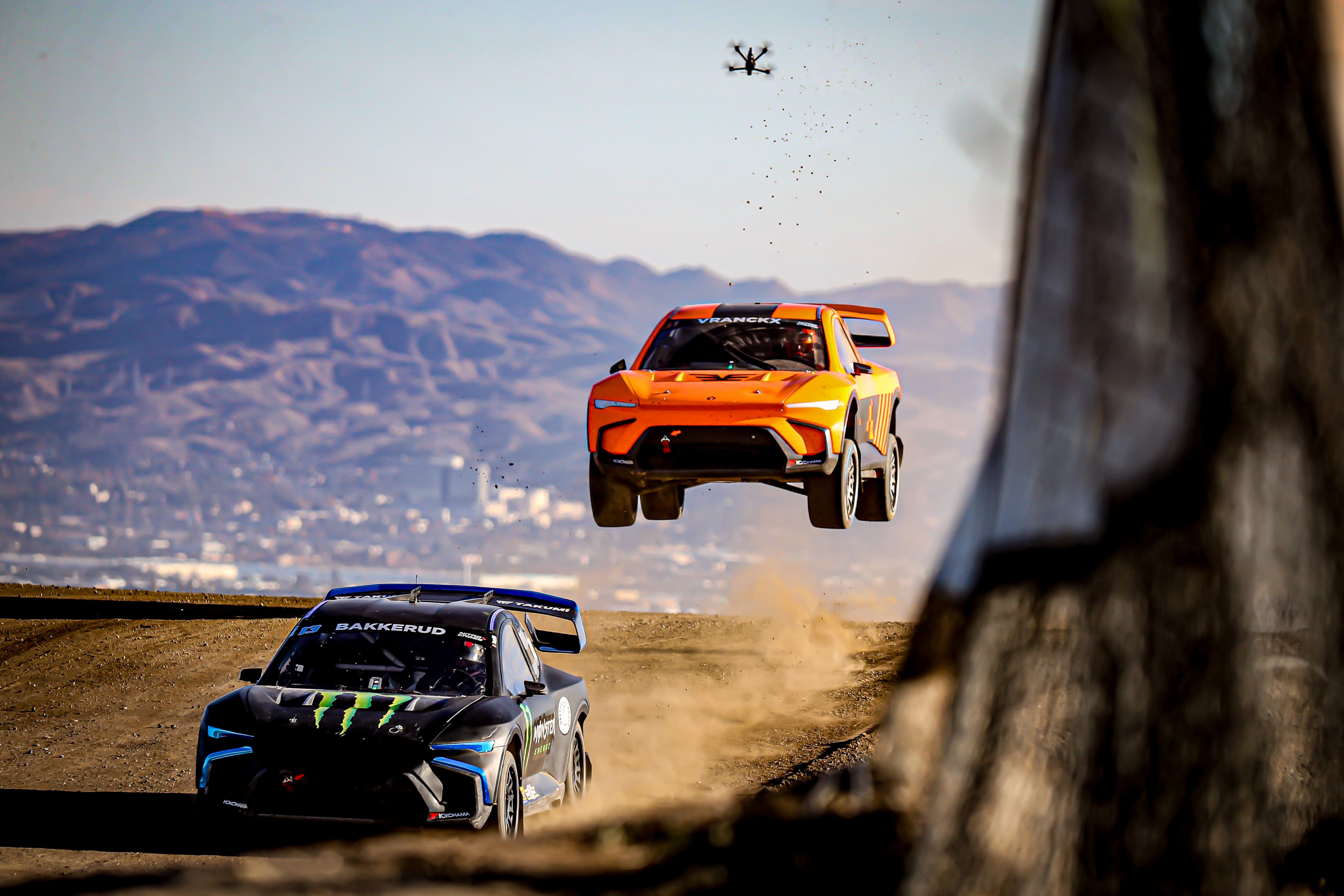 Racing action